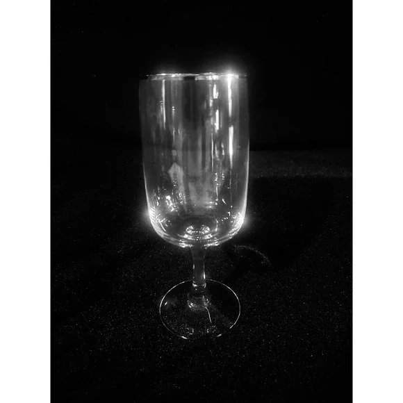 Lenox Desire Platinum Trim Water Goblets Set of 6 Crystal Glassware 7 1/8" Tall - Picture 2 of 12